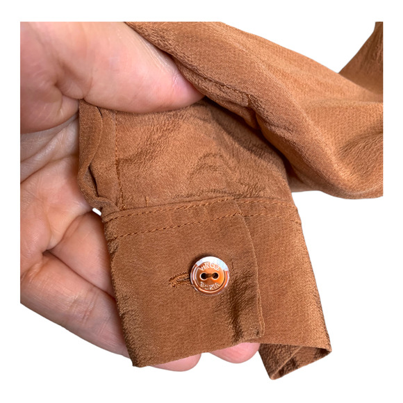 Vince. Long sleeves front pockets brown tunic oversize tunic blouse size small - Picture 7 of 10